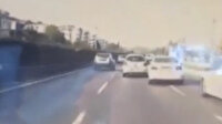 Bursa'da makas atarak giden trafik magandası kamerada