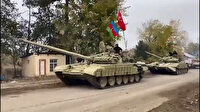 Azerbaycan ordusu Ağdam'a Azerbaycan ve Türk bayraklarıyla giriş yaptı