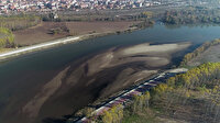 Son 90 yılın en kurak zamanı: Meriç Nehri'nde kum adacıkları oluştu