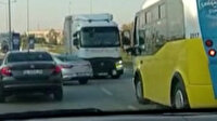 Bursa'da tersten giren tır trafiği birbirine kattı