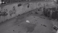 Kazada 3 metre yükseklikten takla atan sürücü kendi imkanlarıyla aracından çıktı