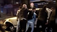 Sultangazi'de kontrolden çıkan otomobil tramvay yoluna girdi
