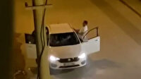 Antalya’da otomobil içerisindeki kadının yüzüne tekme atan vahşi adam kamerada