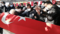 Şehit polisi çocukları ve babası tabutunu öperek uğurladı