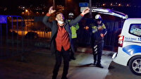 Kısıtlamada alkollü yakalanan sürücü, ceza sonrası dans edip şarkı söyledi