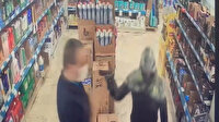 Kağıthane'de markette soygun girişimi anbean kaydedildi