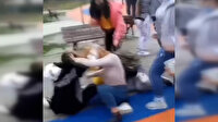 Bursa'da kızların kavgasını ne mesafe ne koronavirüs ne de çevredekiler engelleyemedi