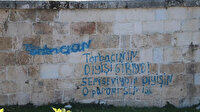 4'üncü yüzyıldan kalan köprüye sprey boyalı saygısızlık: 'Görüyorsunuz şuraya Ferdiari17 yazmışlar cahillik bu'