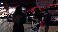 İranlı kadın turist İstiklal Caddesi'ne giremeyince basın mensubunun mikrofonunu fırlattı