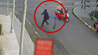 Kuyumcuya sahte altın satmaya çalışan dolandırıcıyı kaçarken tekme atarak durdurdu