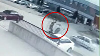 Bursa'da otomobil ile çarpışan motosiklet sürücüsü metrelerce sürüklendi