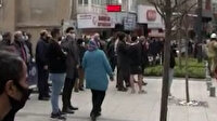 Çağlayan’da bir otelde çıkan yangını film izler gibi izlediler