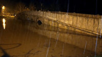 Tunca Nehri taştı polis köprüleri trafiğe kapattı
