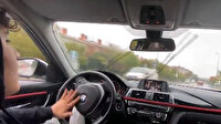 Eyüpsultan'da lüks aracıyla drift yapmak isteyen gencin o anları kamerada