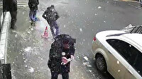 Şişli'de buz sarkıtı kaldırımda yürüyen kişinin üzerine düştü