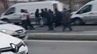 Mecidiyeköy'de kemerli kavga kamerada