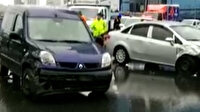 Zincirlikuyu'da boş yolda zincirleme kaza