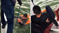 Haliç'te can pazarı: Denize atlayıp çırpınan kişi böyle kurtarıldı