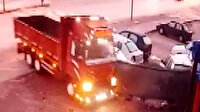 Konya'da faciadan dönüldü: Savrulan kamyonet devrilmekten son anda kurtuldu