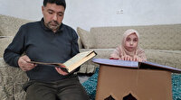 Uzaktan eğitimle Kuran okumayı öğrenen görme engelli Esmanur şimdi de hafız olmayı istiyor