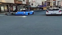 Sokak arasında drift yapan maganda görüntüleri anbean kaydettirdi