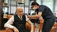 MHP Genel Başkanı Bahçeli ikinci doz aşısını yaptırdı