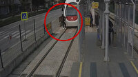 Samsun'da tramvay kazaları kameralara yansıdı