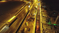 Samsun'da zincirleme kaza: Buzlanan yolda 15 araç birbirine girdi