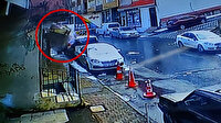 Şişli'de balkonun çökme anı kamerada