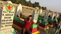 Eskişehir'de bir aileyi katletmişti: PKK'lının mezarı başında zafer işareti yaparken fotoğrafı ortaya çıktı