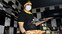 Bu da Van'ın otlu peynirli pizzası