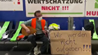 Frankfurt Havalimanı'nda çoğunluğu Türk olan 20 yıllık işçiler açlık grevinde