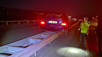 Polisi bile şaşkına çeviren kaza: Bariyerlerin üzerinde 800 metre ilerledi