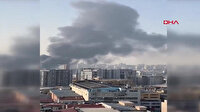 İstanbul Halkalı'da korkutan yangın: Dumanlar kilometrelerce öteden görüldü