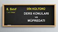 8. Sınıf 2. Dönem Din Kültürü Konuları Nelerdir?