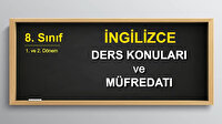 8. Sınıf 2. Dönem İngilizce Konuları Nelerdir?