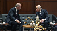 Cumhurbaşkanı Erdoğan ve MHP Genel Başkanı Bahçeli'den samimi pozlar
