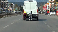 Antalya'da patenci gençlerin tehlikeli yolculuğu