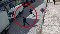 Kuyumcudan 1000 Euro çalan hırsızı tekme atarak durdurdu