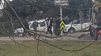 Ataşehir'de yol verme kavgası kamerada