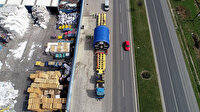 147 tonluk yük 90 tekerlekli TIR'la Hatay'dan Mersin'e 3 günde taşındı
