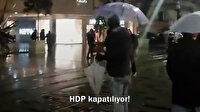 HDP'ye kapatılma davası açıldığını öğrenen bir vatandaş İstiklal Caddesi'nde 'Müjdeler olsun' diye bağırdı