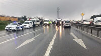 Arnavutköy’de çevik kuvvet polislerini taşıyan minibüs kaza yaptı