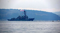 ABD savaş gemisi 'USS Thomas Hudner' Çanakkale Boğazı'ndan geçti
