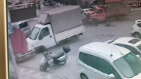 Maltepe'de kamyonet caddeyi birbirine kattı