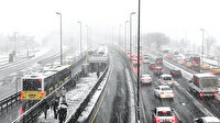 Kar yağışı bastırdı İstanbul’da trafik durma noktasına geldi