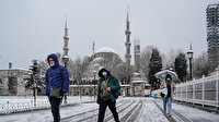 Sultanahmet Meydanı'ndan kar manzaraları