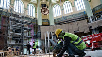 Açılışına sayılı günler kaldı: Taksim Camii'nin içi drone ile görüntülendi