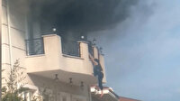 Villa yangınından yeni görüntüler: Alevlerden kaçmak için dakikalarca balkondan aşağı sarktı