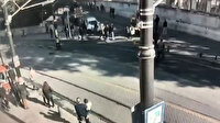 Sultanahmet'te hareketli anlar: Kavga ettiği kişilerin üzerine otomobilini sürdü
